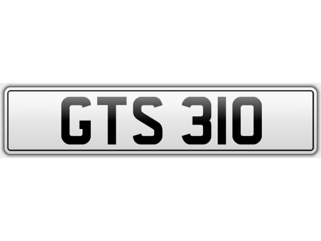 GTS 310 - Number Plate For Sale